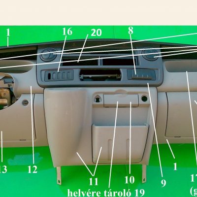 Renault Master dci MŰSZERFAL műanyag TARTÓ keret BURKOLAT rostély AJTÓ